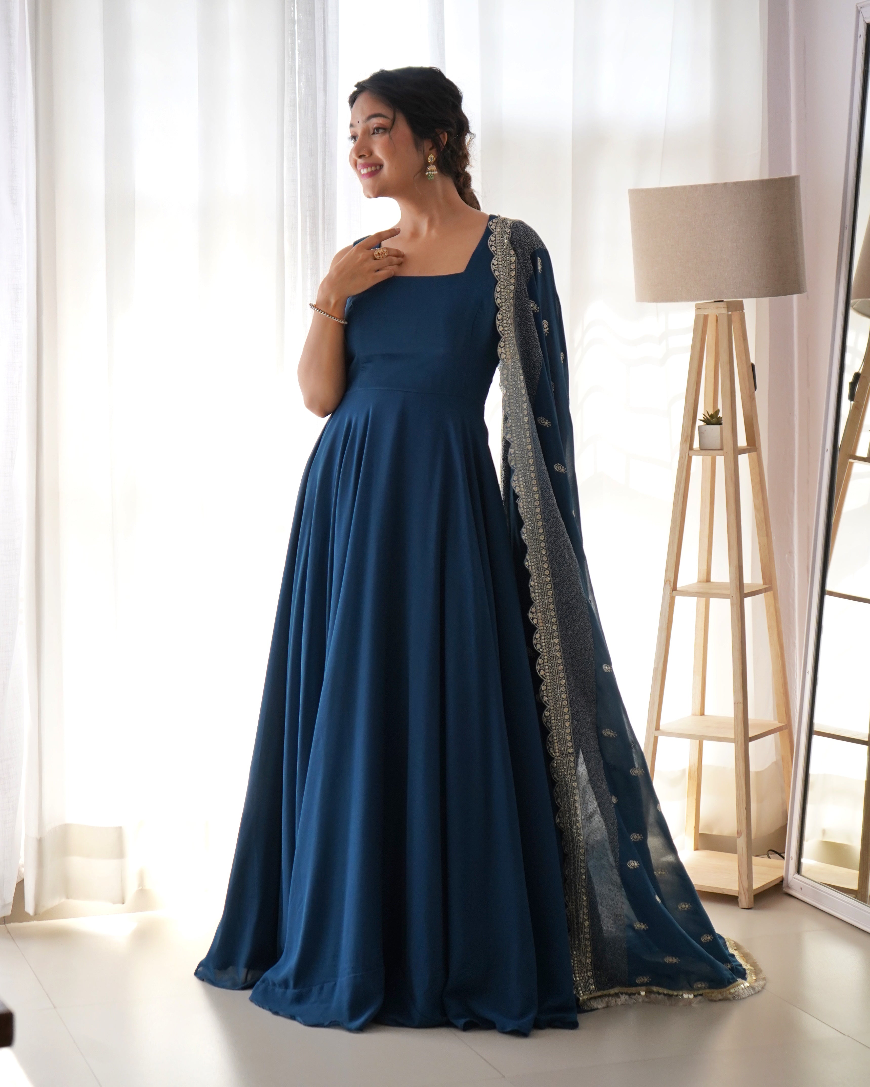 Georgette Silk Fully Flair Gown