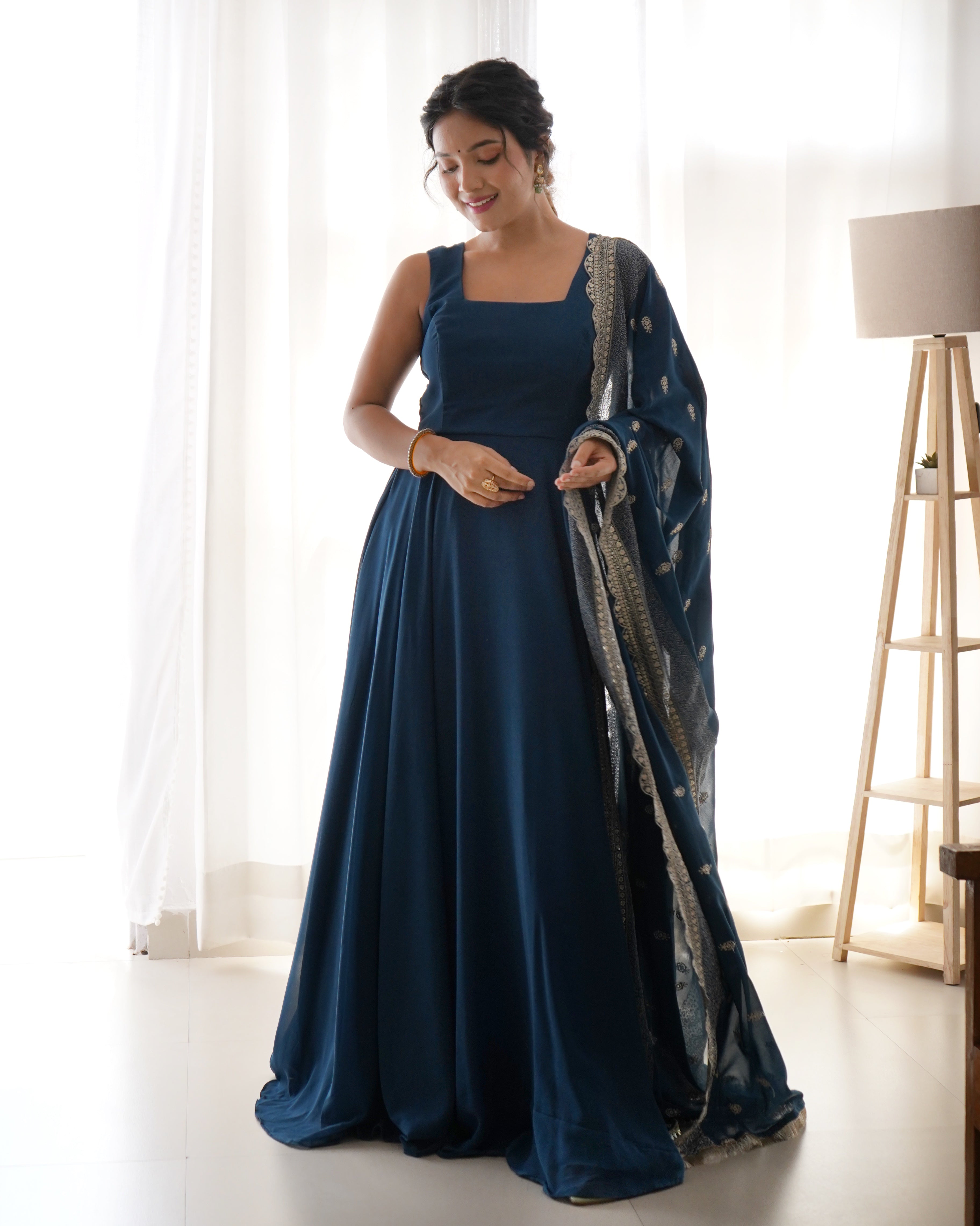 Georgette Silk Fully Flair Gown